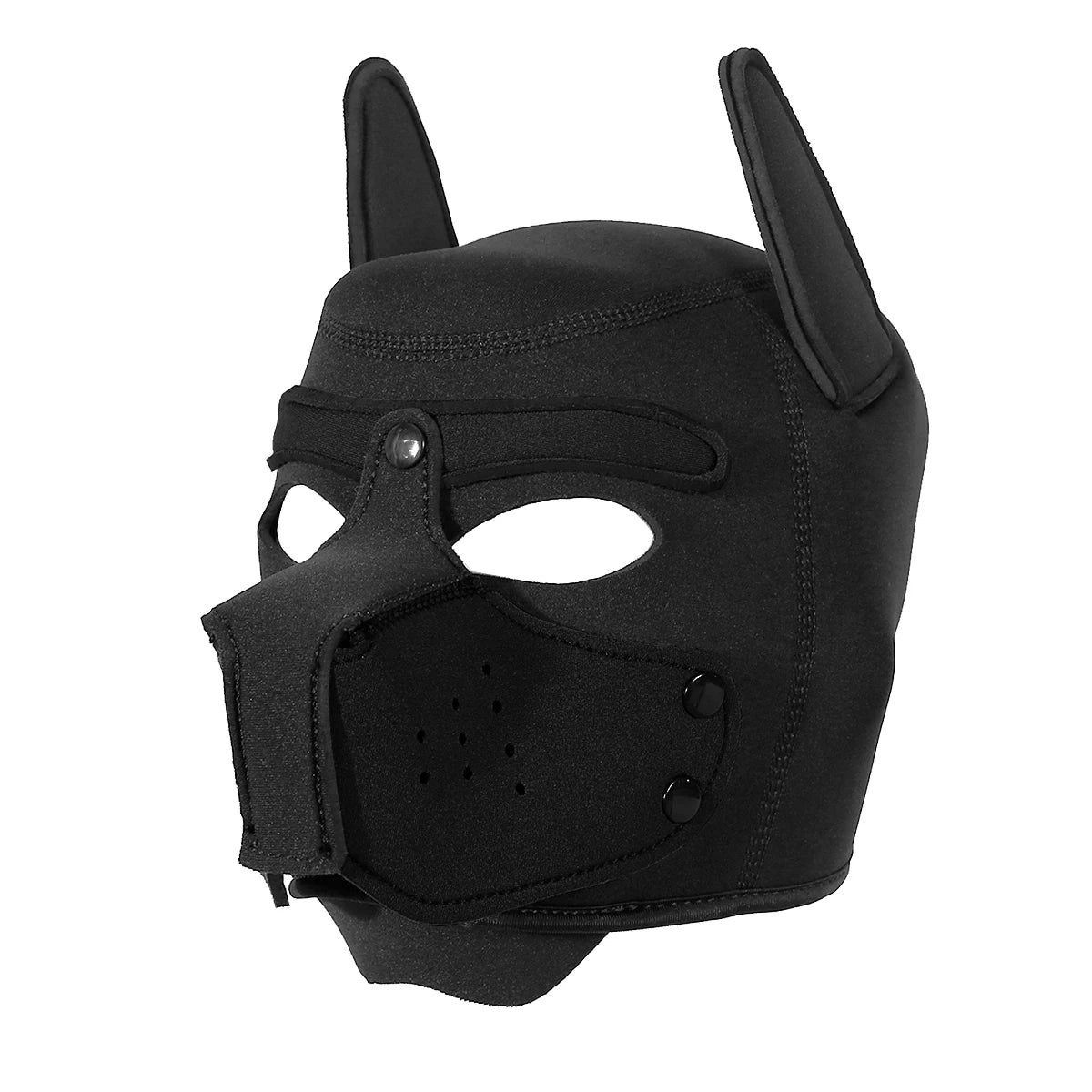 Exotic Full Face Dog Headgear Open Mouth Puppy Mask Hood for Men Women Halloween Party Play Sexy Cosplay Costume Accessory
