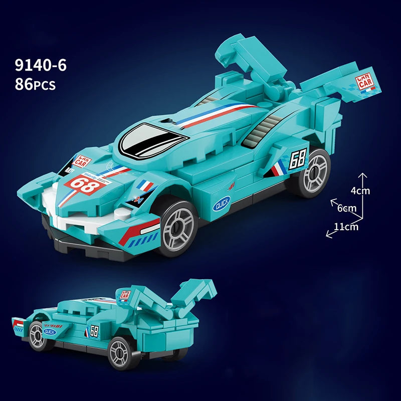City Technique Speed Racing Car old Classic Sport Model Building Brick Super Racer Great Rally Vehicles Block Christmas gift Toy
