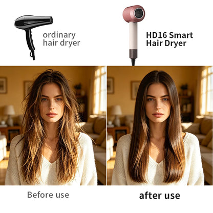 Hair Dryer with Negative Ions for Hair Care, Silent, Fast Drying, Temperature Control, High-Speed, Huaqiangbei Strong Wind Hd16 Hair Dryer