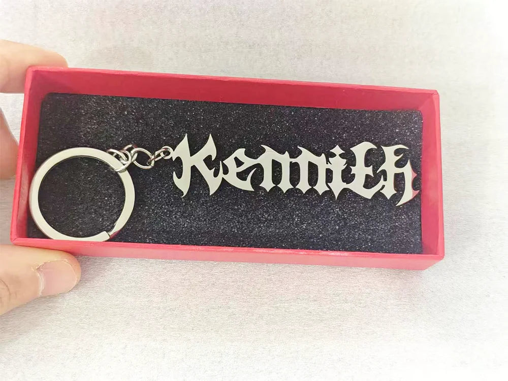 Personalized Customizable Keychain with Engraved Name/Letter, Durable Key Ring, Perfect Gift for Him Her Friends & Daily Carry