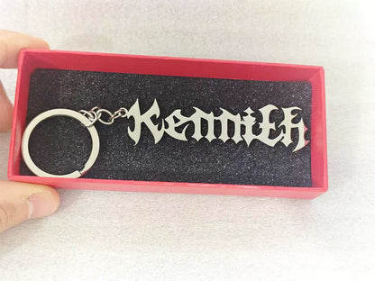 Personalized Customizable Keychain with Engraved Name/Letter, Durable Key Ring, Perfect Gift for Him Her Friends & Daily Carry