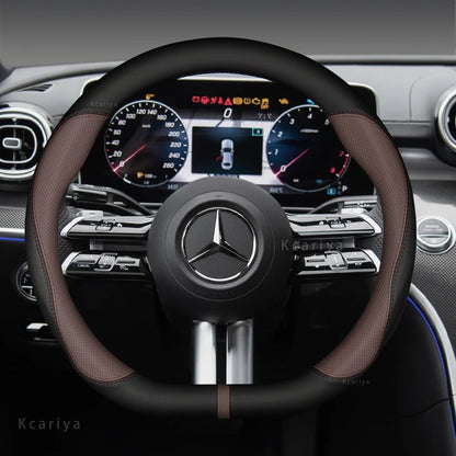 Car steering wheel cover For Mercedes A B C E R V CLASS CLA GLC GLK ML SLK VITO W123 W124 W203 W204 W176 W177 W212 W213 W221 245