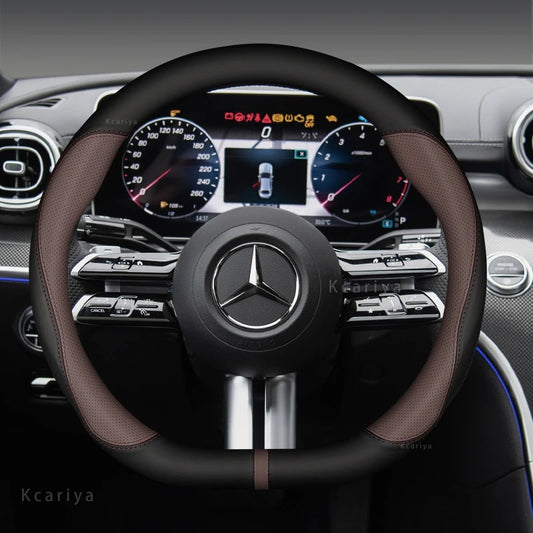 Car steering wheel cover For Mercedes A B C E R V CLASS CLA GLC GLK ML SLK VITO W123 W124 W203 W204 W176 W177 W212 W213 W221 245