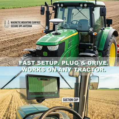 GPS Navigator for Tractor for Precision Farming, GNSS Agricultural Navigator ,for Spraying, Ploughing and Sowing