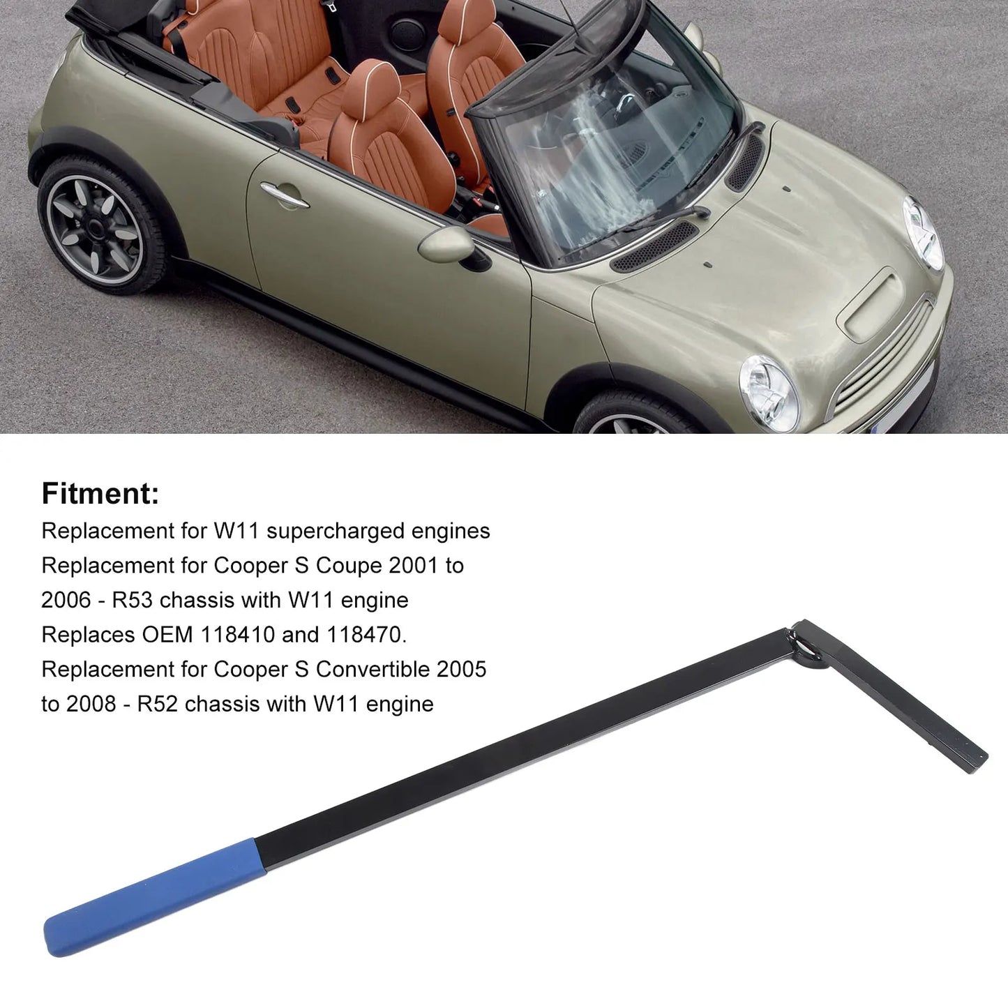 Serpentine Belt Tensioner Removal Tool Replacement for Mini Cooper S R52 R53 W11 Engines Serpentine Belt Remover