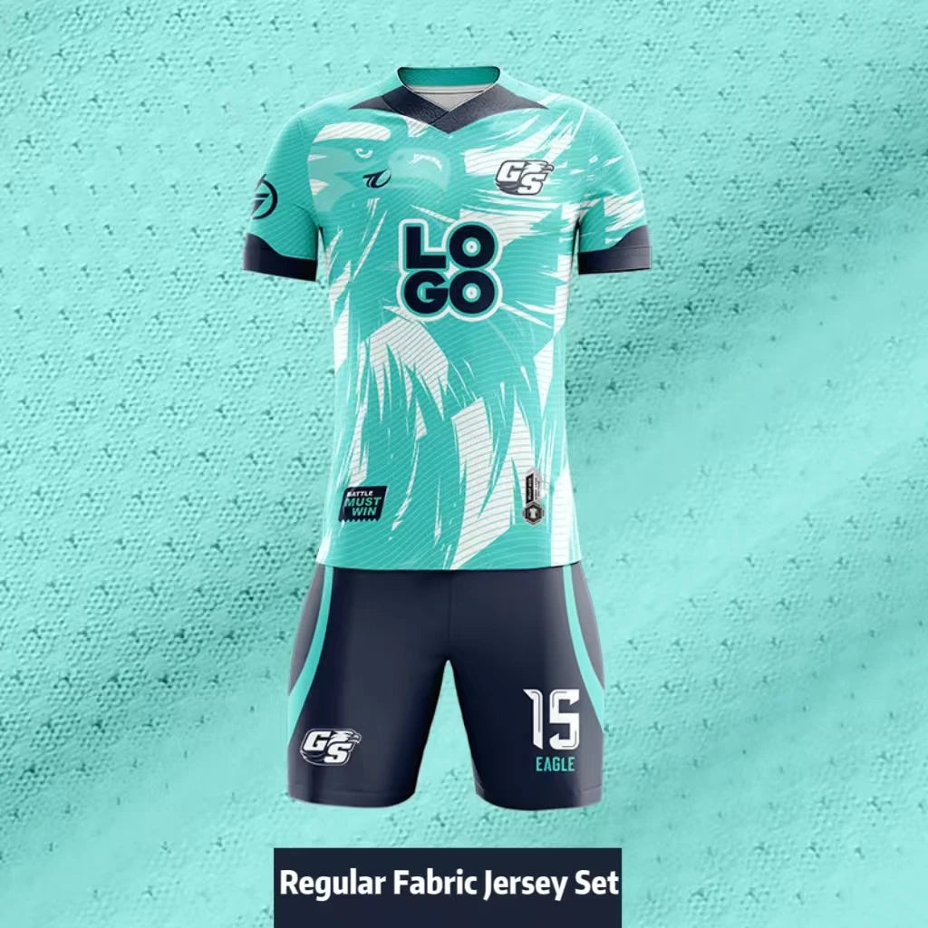 Sublimation Customize Own Design Printing Club Team Training Football Jersey Kits Quick Dry Breathable Soccer Uniforms Wear Set