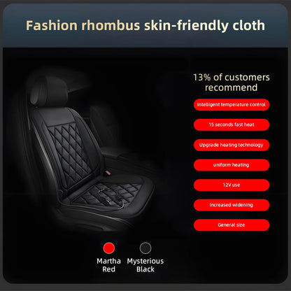 Yannice 12V Winter Heating Car Seat Cushion Fast Heated Household Cushion Keep Warm Car Seat Cover Universal Heated Seat Cushion