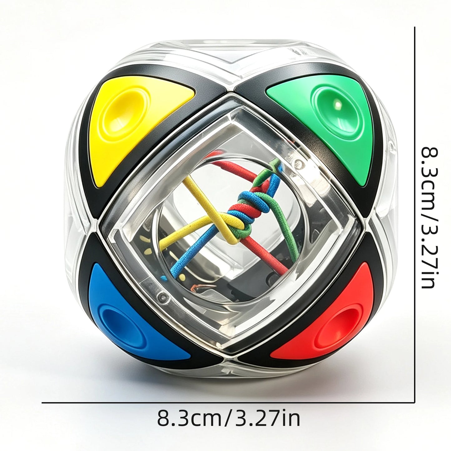Twisty String Puzzle Ball, 3D Brain Teaser Fidget Cube Toy, Color Matching Logical Thinking Game for Kids Ages 3+