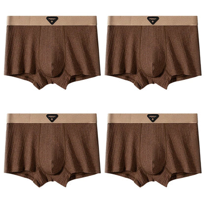 4pcs Pure Cotton Mens Boxer Panties Males Soft Underwears Large Size Summer Comfortable Underpants  Shorts Mans Breathable Brief