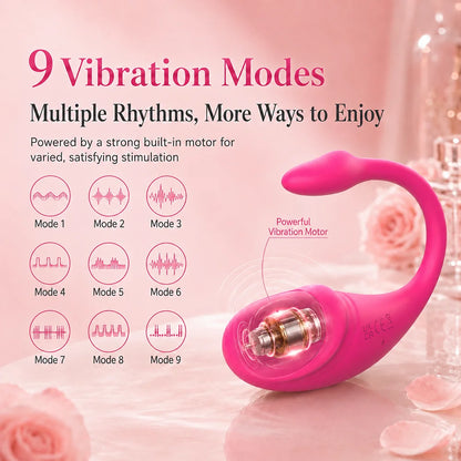 LEVETT 9 Modes Liquid Silicone Egg for Women Couples G Spot Clit Vaginal Vibrator Bluetooth APP Remote Control Adult Sex Toys