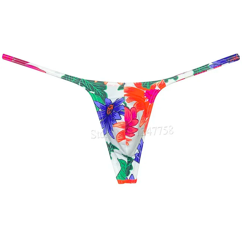 Men's Slim Pouch Bikini Underwear Unisex Sissy Panties Sexy Male Tiny Slip String Swim Bottoms Thong