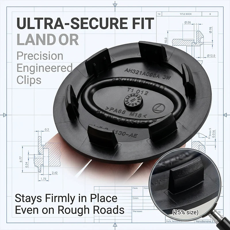 4Pcs Car Emblem Wheel Center Hub Cap Covers Auto Rim Cover For Land Rover Ranger Autobiography Freelander Evoque Rover Sport