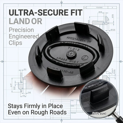 4Pcs Car Emblem Wheel Center Hub Cap Covers Auto Rim Cover For Land Rover Ranger Autobiography Freelander Evoque Rover Sport