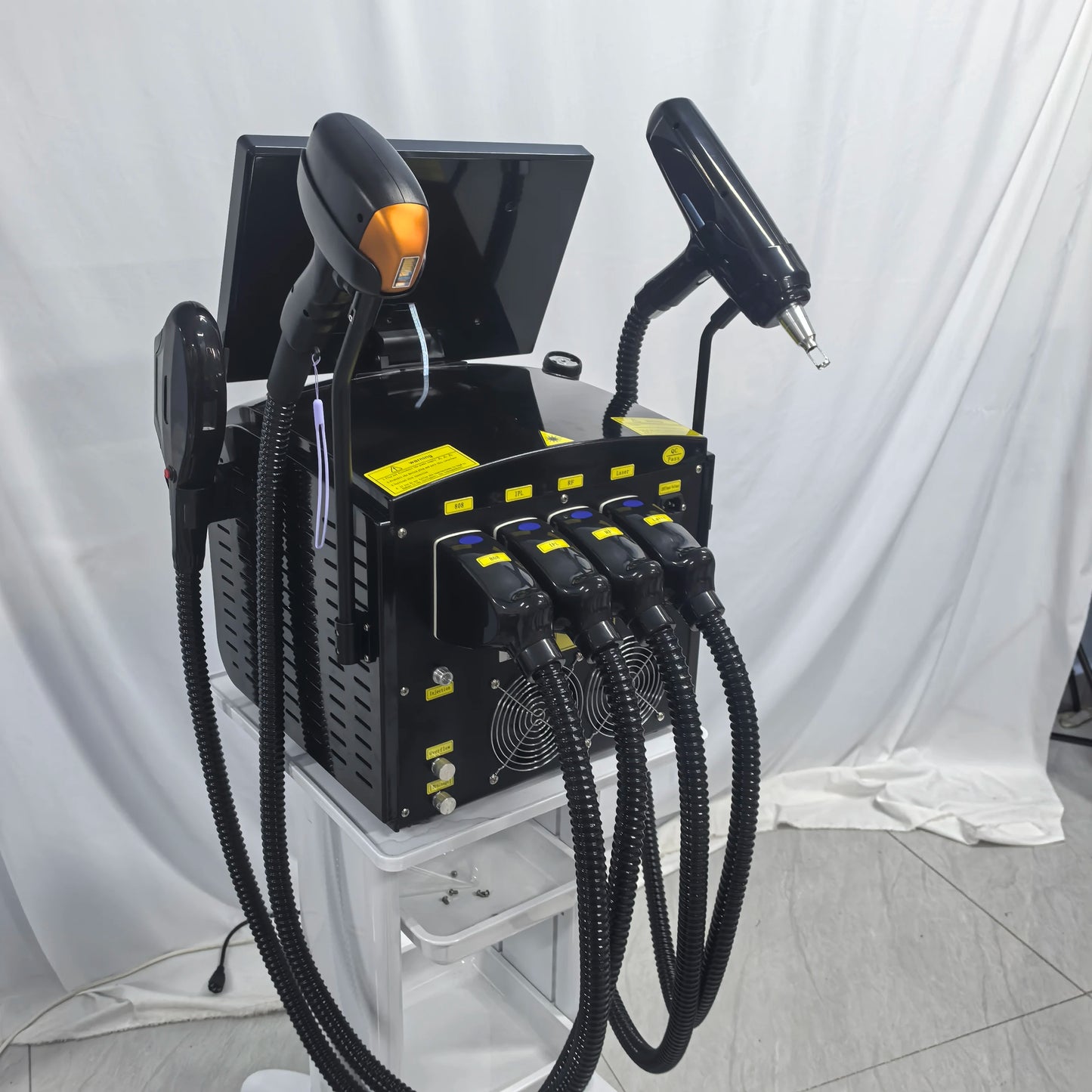 4 IN 1 Soprano Titanium Ice Platinum RF Diode  4 Wave ND:YAG ipl  Rf Machine Painless Hair Removal Machine