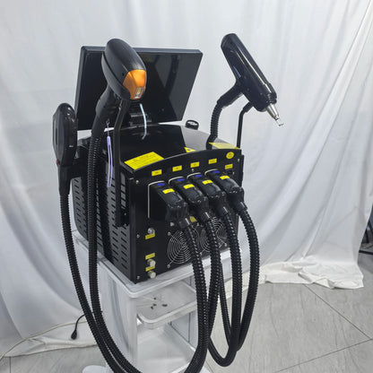 4 IN 1 Soprano Titanium Ice Platinum RF Diode  4 Wave ND:YAG ipl  Rf Machine Painless Hair Removal Machine