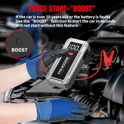 PGNOOGE 6000A 26800mAh Car Jump Starter, Car Battery Jump Starter, 12V Battery Booster Jump Starter, Portable Battery For Cars