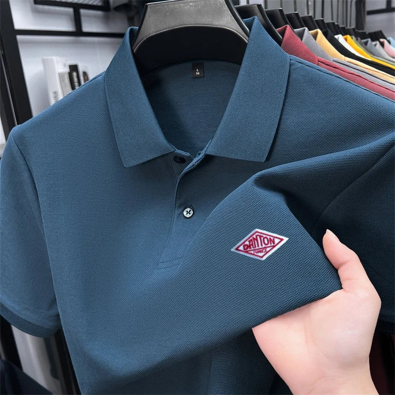 Men's 100% Cotton Polo Shirt -2026 Summer Fashion Casual Short Sleeve, Breathable Lapel Tee，27 Colors, Ideal for Golf and Sports