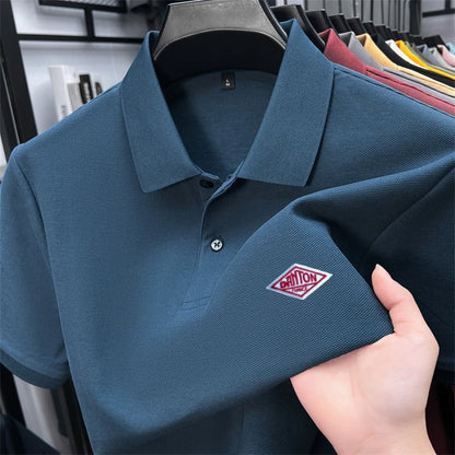 Men's 100% Cotton Polo Shirt -2026 Summer Fashion Casual Short Sleeve, Breathable Lapel Tee，27 Colors, Ideal for Golf and Sports