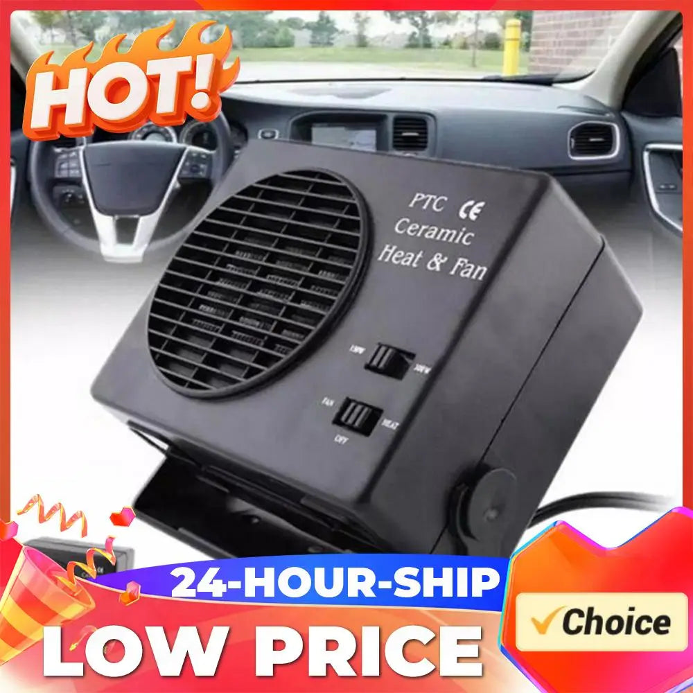150/300W Car Heater 12V Auto Car Heater Cooler Fast Heating Ceramic Car Heater 2 in 1 Cooling Heating for Driving Camping Travel