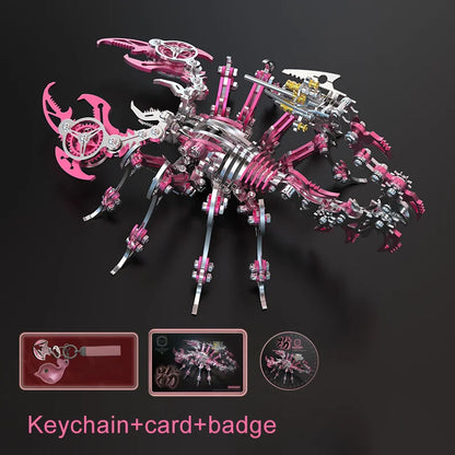 3D Metal Puzzle for Adults, Mechanical Scorpion Insect Model Kit, DIY Metal Building Puzzle Set, Assembly Toy Gift for Men Boys