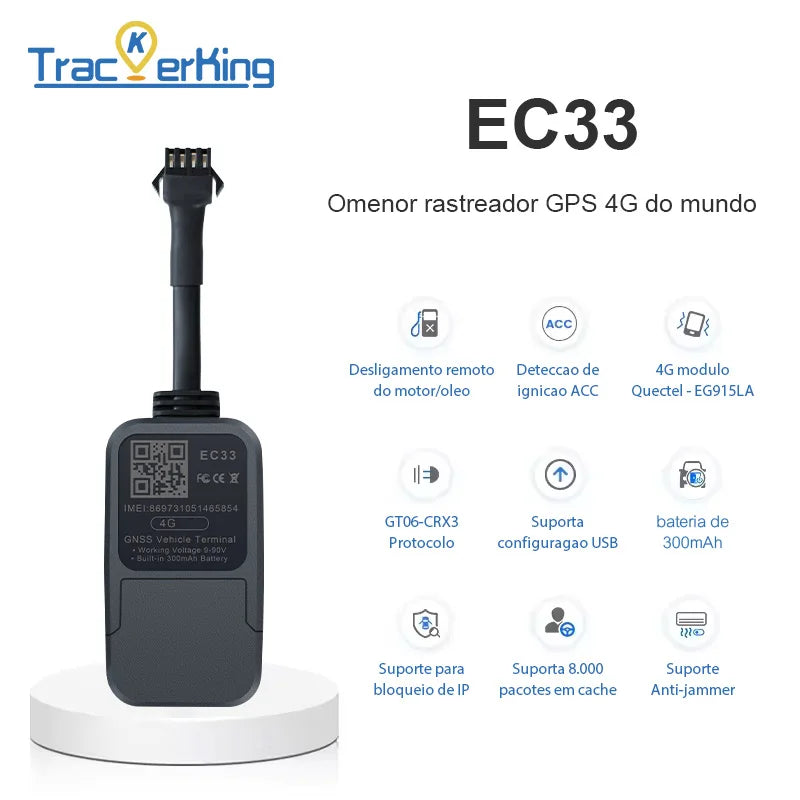 GPS Tracker Global TrackerKing EC33 4G+2G Real-time positioning and anti-interference tracking device