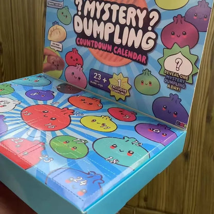 Soft Squishy Mystery Cute Simulation Dumpling Blind Box Slow Rebound Stress Relief Pinch Toy Blind Box 24-Day Countdown Calendar