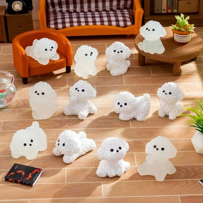 6pcs Glow-in-the-Dark/Non-Glow Dual-Color Bear Puppy Cute Cartoon 3D Shoe Charms Fun Shoe Buckle For Clogs  Perfect for Xmas