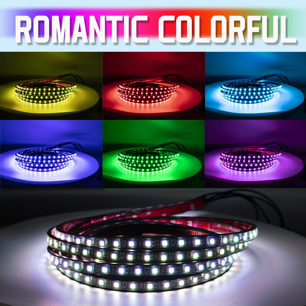Waterproof Flexible LED Strip Light RGB Underbody Neon Light Auto Decorative Atmosphere Lamp