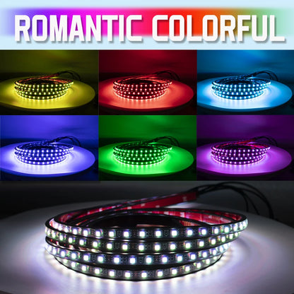 Waterproof Flexible LED Strip Light RGB Underbody Neon Light Auto Decorative Atmosphere Lamp