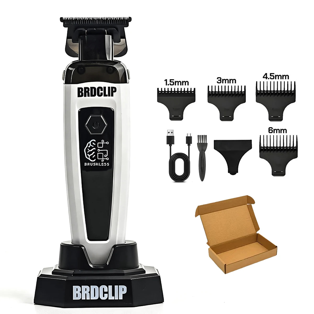 New 2026 BRDCLIP FA1T Green Professional Hair Trimmer Barber Carving Gradient Finish Machine Electric Clipper with Charger Stand