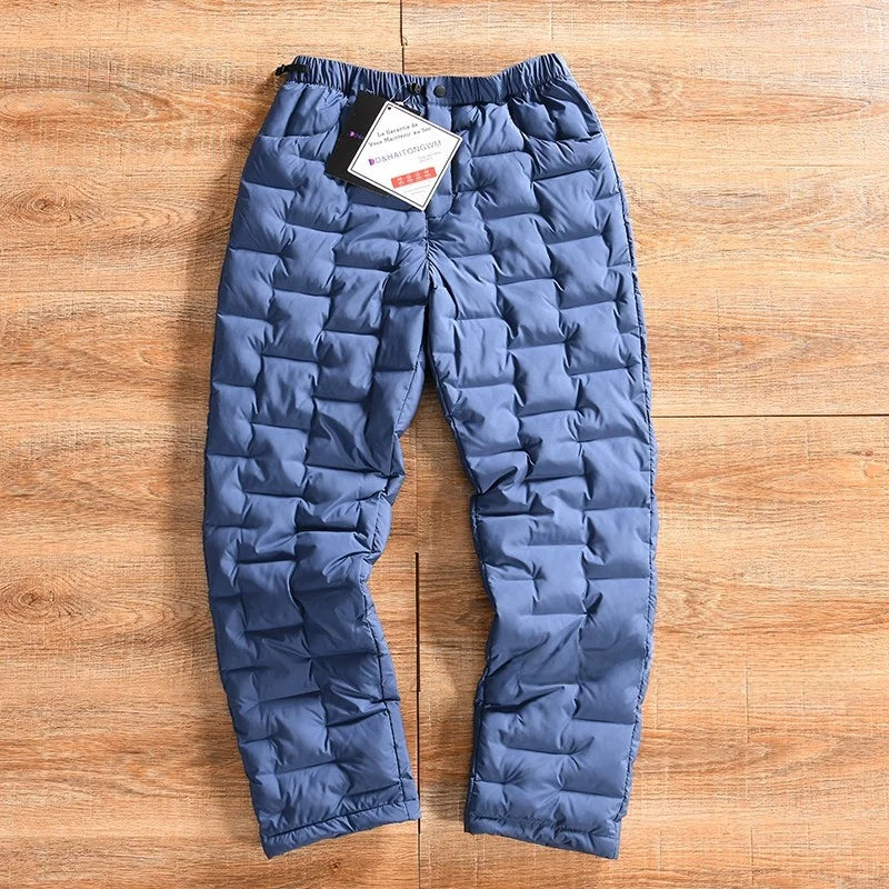 Waterproof Cotton Trousers for Men Winter Outdoor Sports Windproof Thermal Straight Leg Long Pants Casual Basic  Color