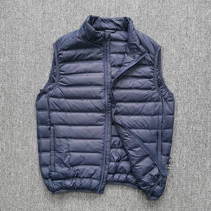 Ultra-Light down Cotton Jacket Men's Spring Fashion Slim Fit Long Sleeve Warm Casual Style Pure Color Youth Popular Clothing