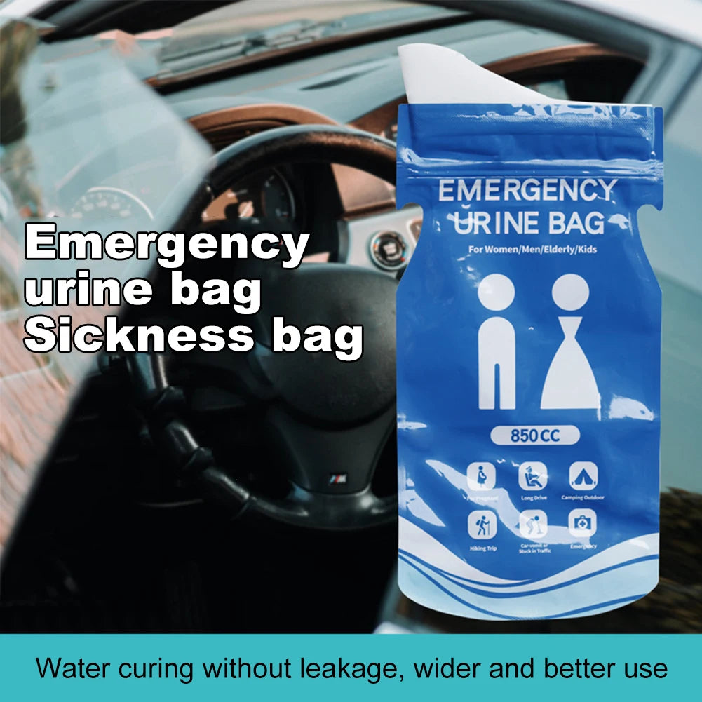 1-30PCS Outdoor Emergency Urine Bags 850ml Disposable Travel Mini Mobile Toilet Portable Urinal Bag for Female Baby Male Vomitin