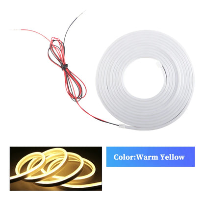 Dynamic Flowing Welcome Lights - Fireproof Silicone LED Strip for Universal Trunk 2m/4m Easy Install No Wiring ，Sync Car Light