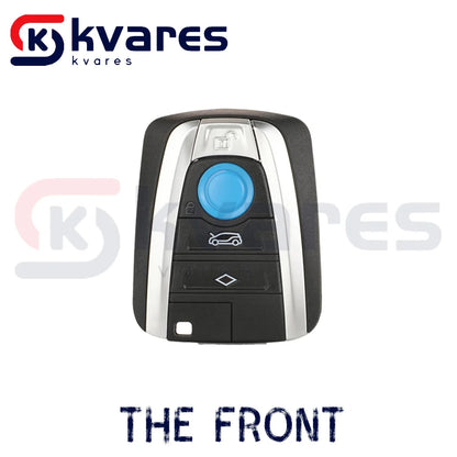 CHWARES 315/433/868 3+1/4 Button Smart Remote Car Key Shell Fob Case For BMW I3 I8 2014 2015 2016 2017 2018 With Uncut Key Blade