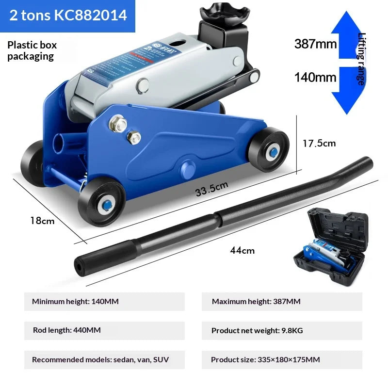 Car Rescue Tools Lifting Hydraulic Jockey Jack Pneumatic Lift Small Portable Car Floor Jack Heavy Duty Quick Lift Emergency