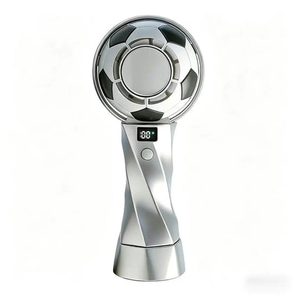 2026 Portable Turbo Cooling Fan, Soccer Ball Handheld Neck Fan, Rechargeable Mini High Speed Fan for Outdoor Travel