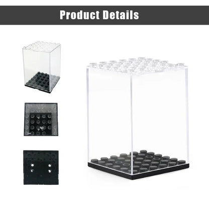 Minifigures Acrylic Display Case Acrylic Building Block Display Box for Building Blocks Dust-proof Storage for Action Figures