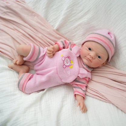 30CM 12" Micro Preemie Full Body Silicone Baby Doll Lifelike Reborn Anti-Stress Toy for Surprise Gift