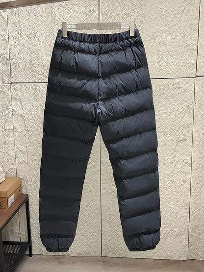Thickened Cotton Pants Men's Winter Outdoor Warm Windproof Water-Resistant Casual Trousers Youth Fashion Straight Leg Long Pants