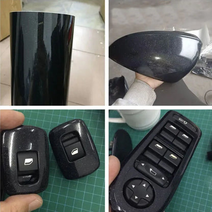 20/30/50CM*100/200CM Pearl Glossy Black white Glitter Vinyl diamond Adhesive Decal Car Wrap Foil with Air Release Bubble Free