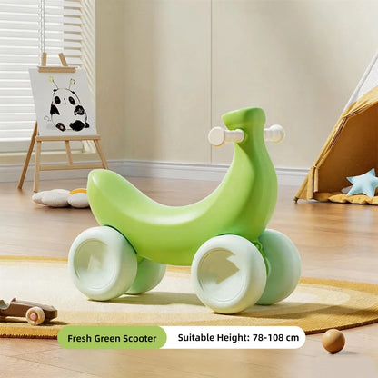 2 in 1 Banana Rocking Horse for Toddlers Baby Rocking Toy Birthday Gift for Boys Girls Ride on Toy with Detachable Balance Board