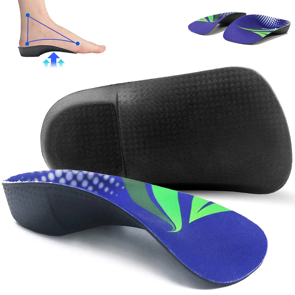 RooRuns Orthopedic Arch Support Shoes Insoles 3/4 Length Flat Feet Shoes Pads for Feet Plantar Fasciitis Heel Pain Relief Unisex