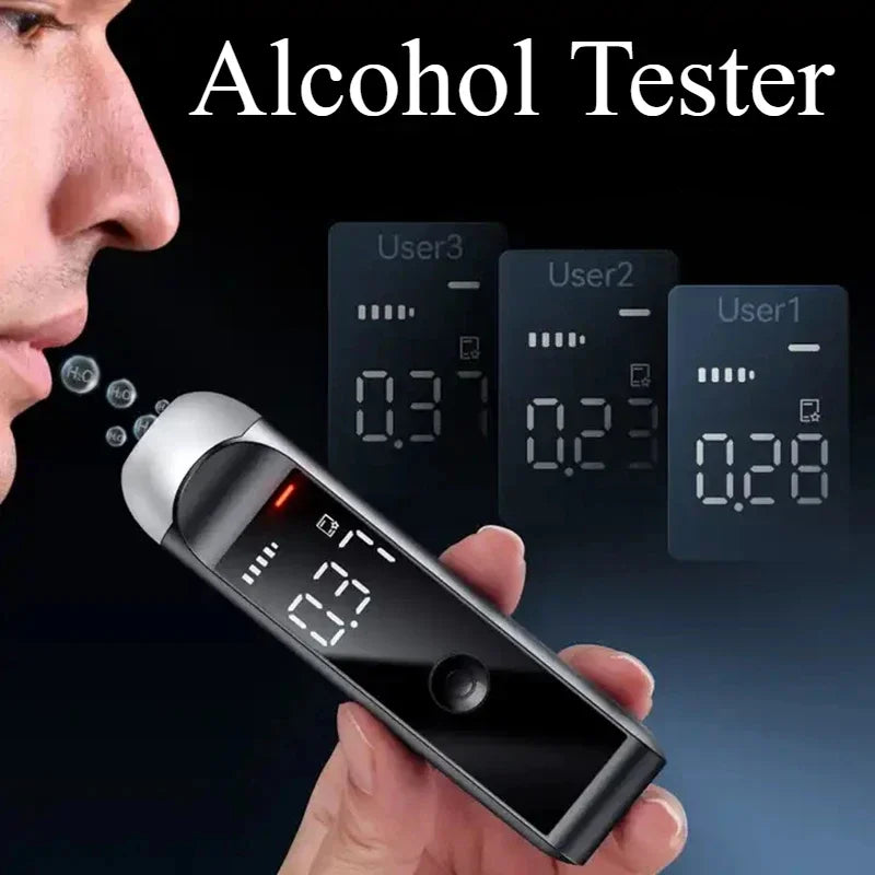 Alcotester Breath Alcohol Tester Breathalyzer Alcoholimetro Digital Detector for Home Display Drunk Driving Car Electronics