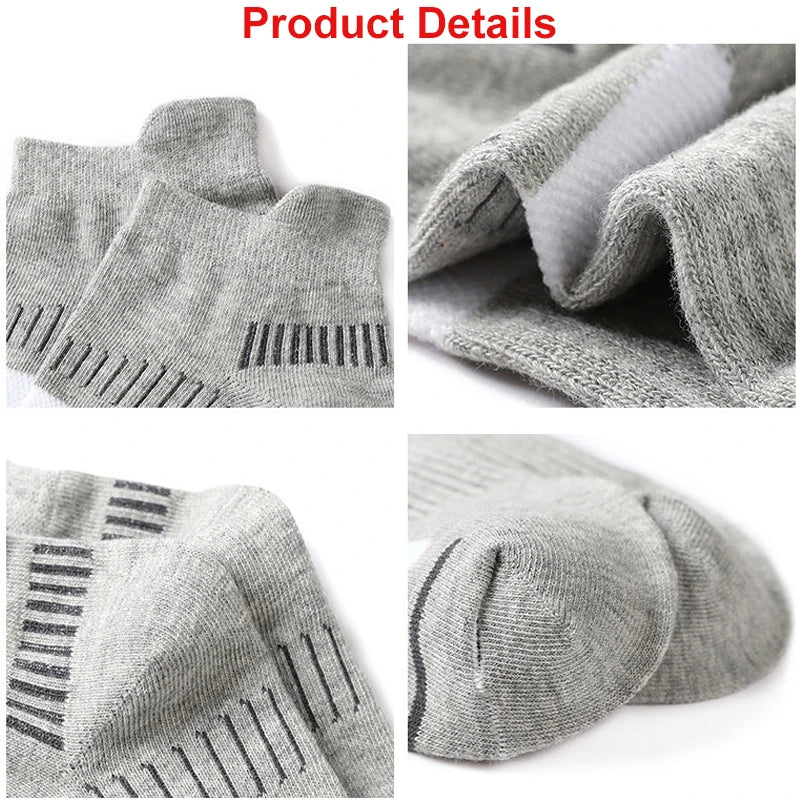 10 Pairs Running Ankle Socks Men Cotton Breathable Soft Short Socks Casual Black White Athletic Fitness Sport Socks