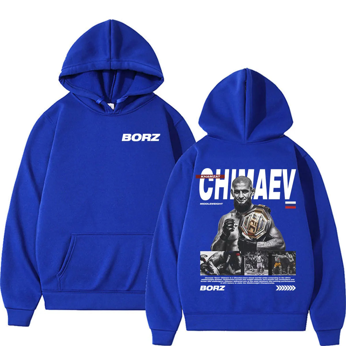 Limited Khamzat Chimaev Borz Logo Hoodies Men Women Casual Fleece Bodywarmer Pullovers Fashion Long Sleeve Sweatshirt Streetwear