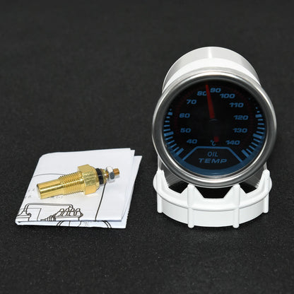AD 52mm Water Temperature Gauge + 10mm Sensor  Boost Gauge Bar Psi Vacuum Oil Temp Press Voltmeter Tachometer RPM Car Gauge Pods