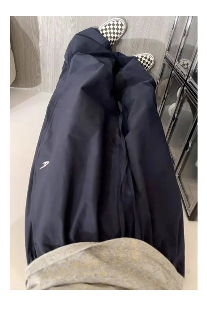 American Lazy Casual Parachute Embroidery Sweatpants Women's Spring Summer 2025 New Slimming Drape Loose Work Trousers