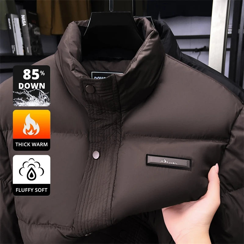 High End Winter New Brand Casual Fashion Warm 85% Duck Down Filled Mens Jacket Designer Feather Windbreaker Puffer Coats