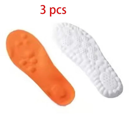 Memory Foam Insoles Cut to Fit Cloud Soles Breathable Inserts with Arch Support Shock-Absorbing Shoe Steppers for Sneakers